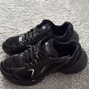 Givenchy Black Mesh & Rubber Low-Top Sneakers